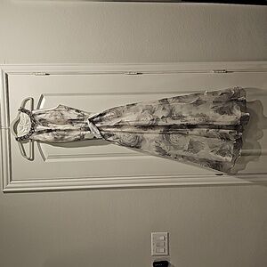 Eliza J Beaded Necklace Floral Ballgown